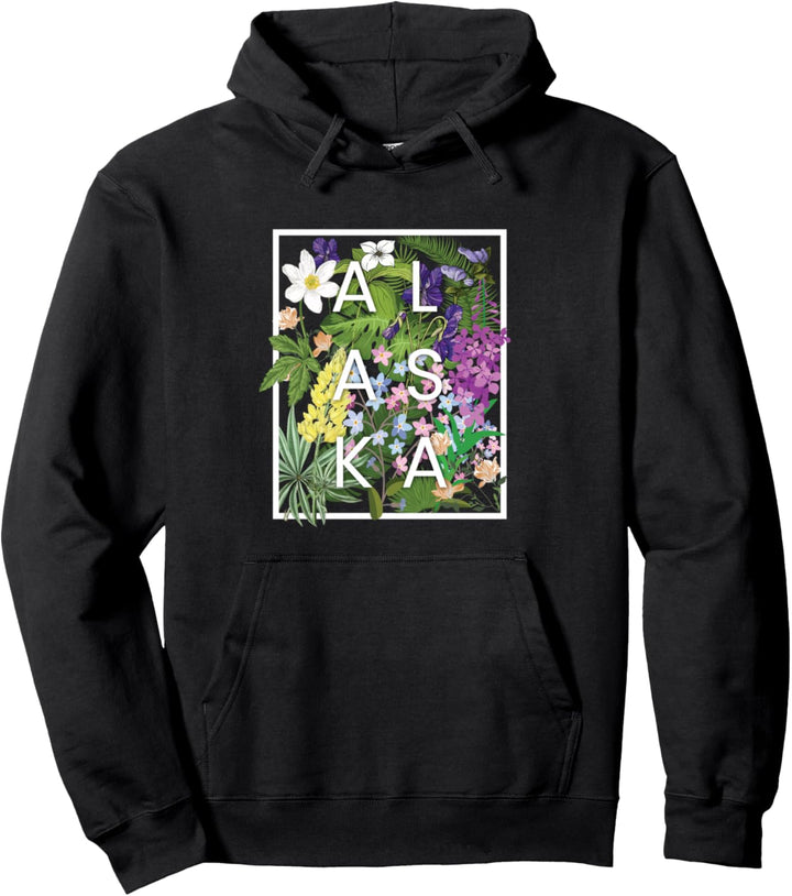 Blumen von Alaska Wortkunst - Alaskischer Stolz Pullover Hoodie