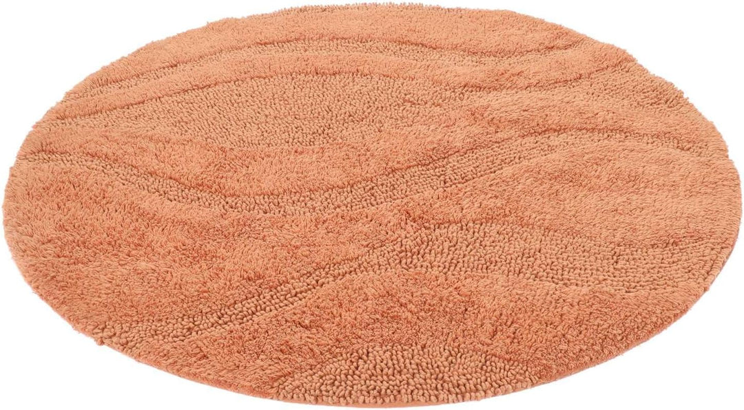 RugVista Badematte Breeze, ∅ 70 cm, Rund, Mittelflor, Anti-Rutsch, Moderner Badteppich, Maschinenwas