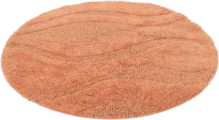 RugVista Badematte Breeze, ∅ 70 cm, Rund, Mittelflor, Anti-Rutsch, Moderner Badteppich, Maschinenwas
