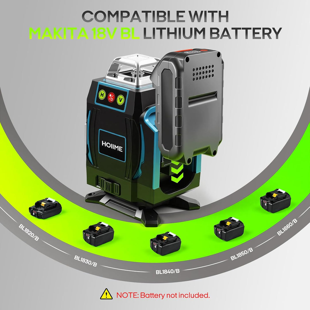 Kreuzlinienlaser mit Stativ, Laser Wasserwaage mit LED-Anzeige, 4x360 Grad Laser Level, 4D 16 Linien