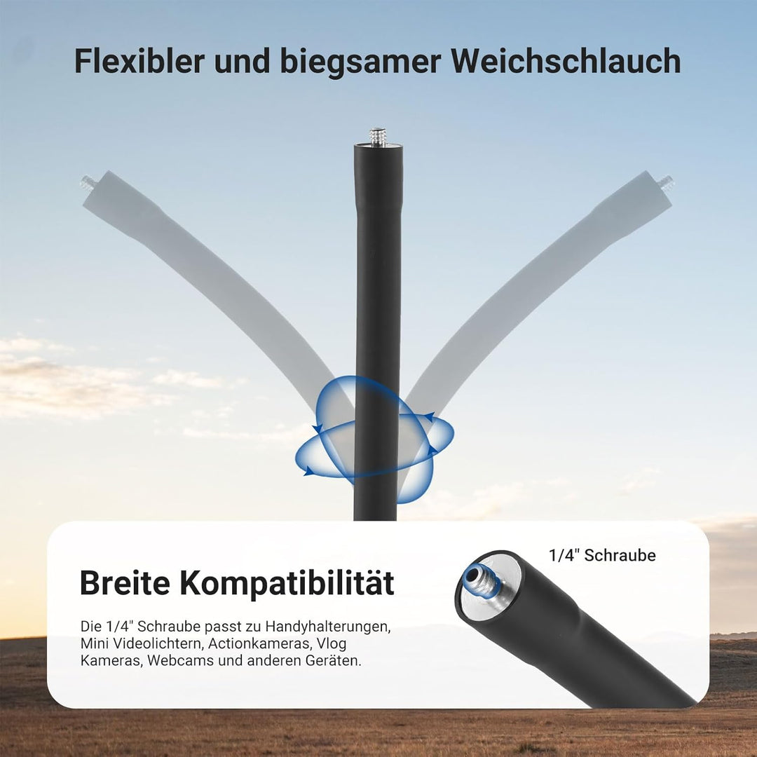 NEEWER Microphone Stand mit flexiblem Mikrofon Arm, verstellbarer Tisch Mic Halterung mit Mikrofonkl
