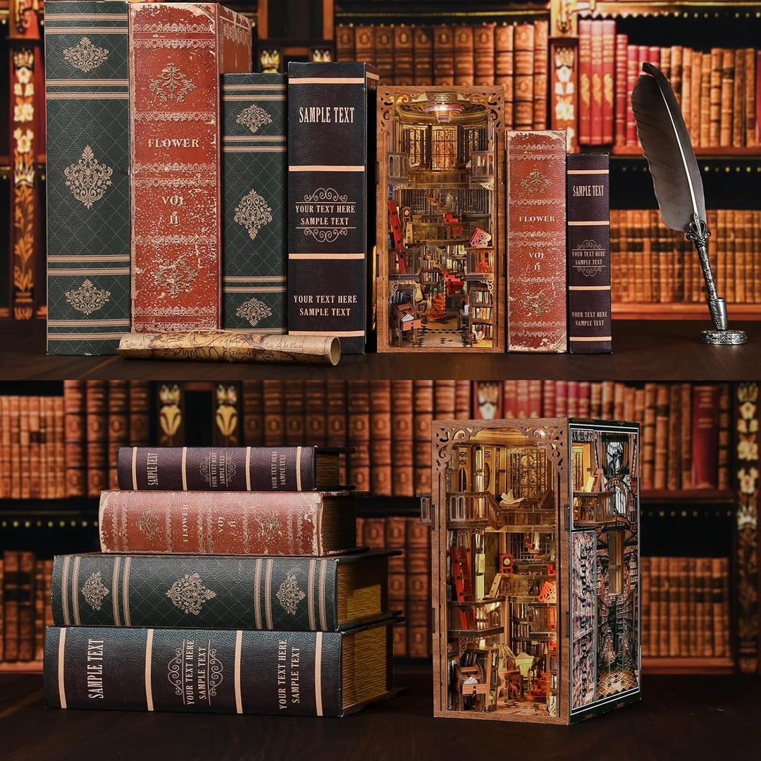 MiniCity Book Nook Kit, DIY Miniatur Puppenhaus Booknook Kit für Jugendliche und Erwachsene