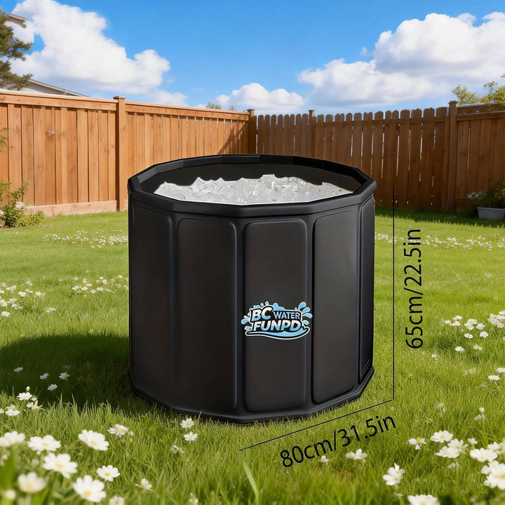 Eisbaden Tonne eistonne - Ø80x65cm Kaltwasser-Planschbecken für Regeneration &amp; Kaltwassertherapie, E