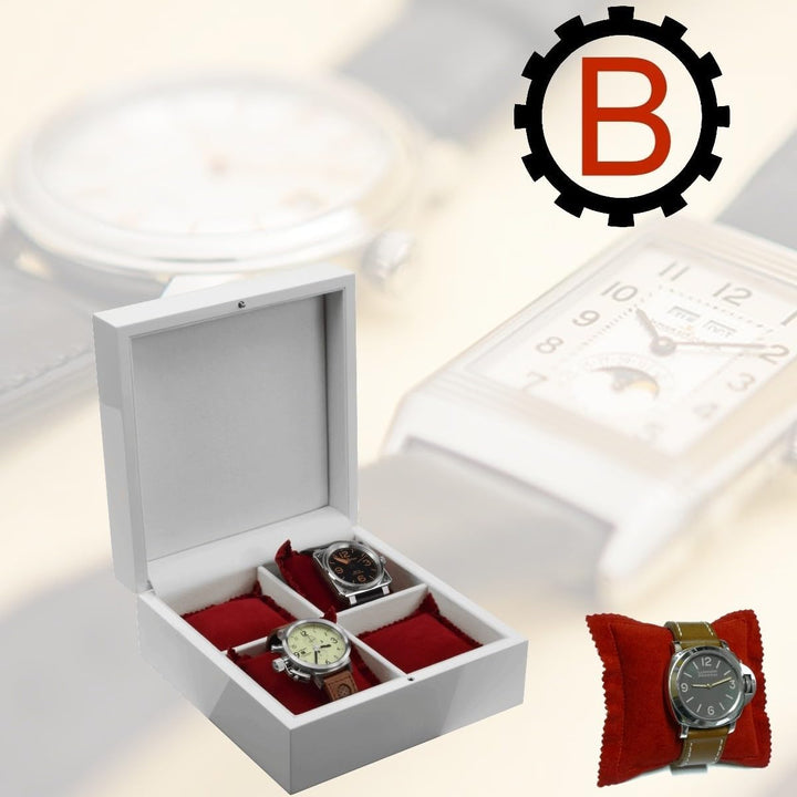 BULLONGȩ Uhrenbox ELESWISS piano white für 4 Armbanduhren