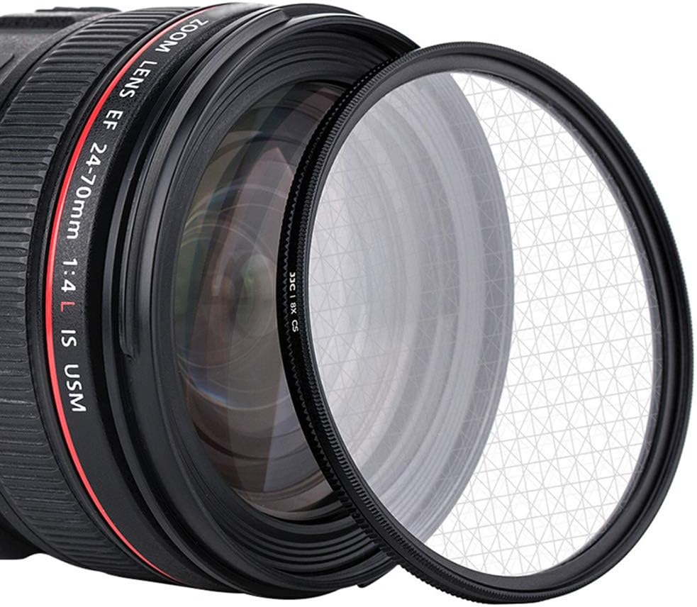 JJC Sternenfilter mit 8 Punkten, 55 mm, mit Schutzhülle, für Canon, Nikon, Pentax, Olympus, Sony, Pa