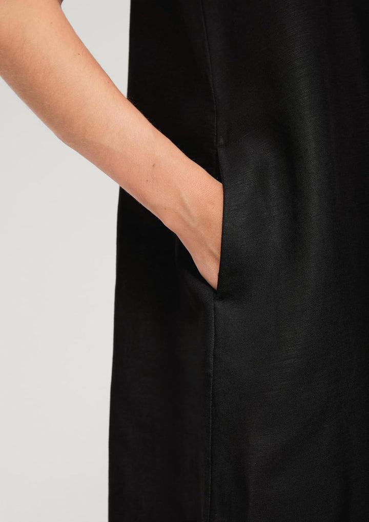 s.Oliver BLACK LABEL Damen Kleid kurz 46 Schwarz 9999, 46 Schwarz 9999