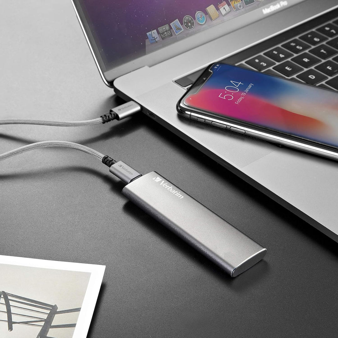 Verbatim Vx500 externes SSD-Laufwerk 120 GB, mit USB 3.1 Gen 2, externer Speicher für superschnellen