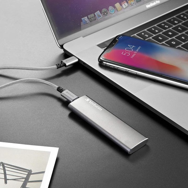 Verbatim Vx500 externes SSD-Laufwerk 120 GB, mit USB 3.1 Gen 2, externer Speicher für superschnellen
