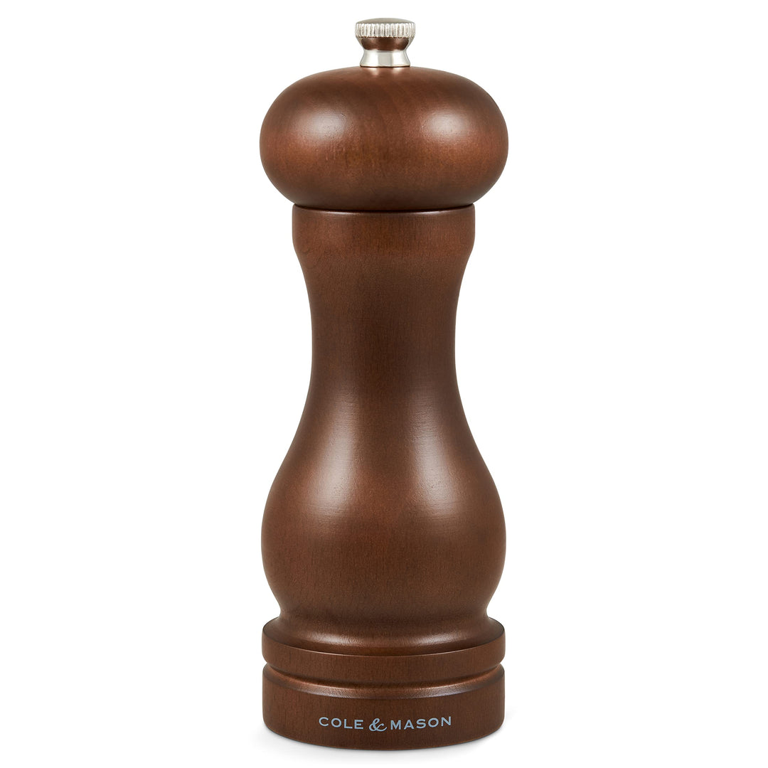 Cole & Mason HB0644P Forest Capstan Pfeffermühle, Dunkles Holz, 165mm, Precision+, Enthält 1 x Pfeff