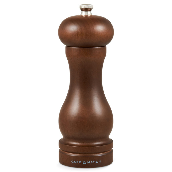 Cole & Mason HB0644P Forest Capstan Pfeffermühle, Dunkles Holz, 165mm, Precision+, Enthält 1 x Pfeff
