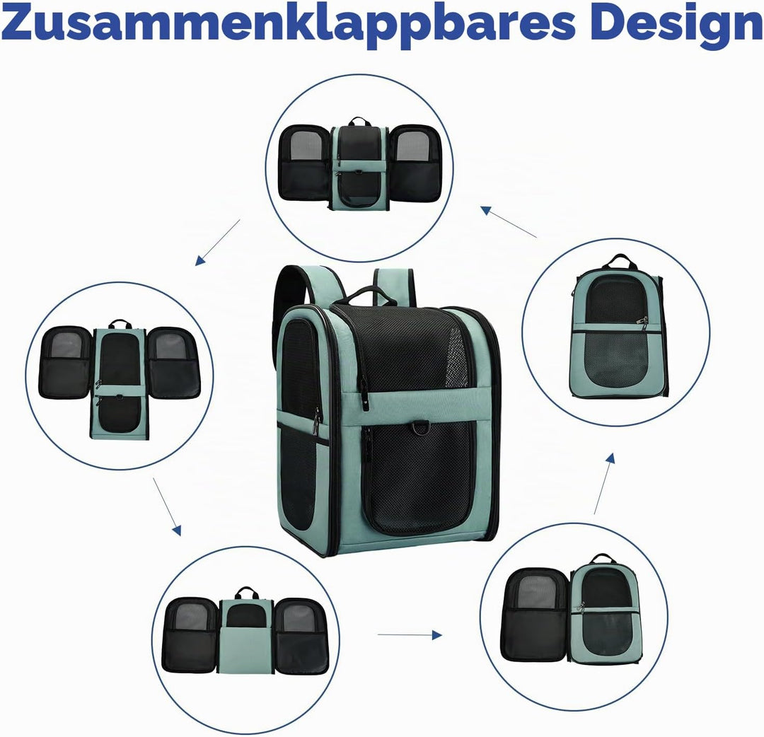APOLLO WALKER Pet Carrier Rucksack für kleine Katzen und Hunde, Welpen, zweiseitiger Eingang, Sicher