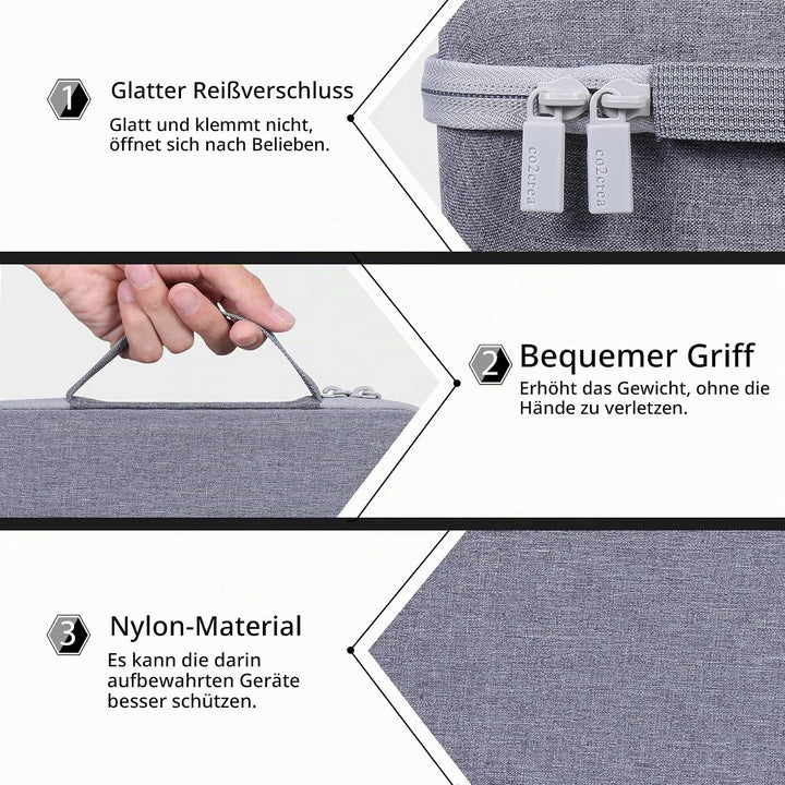 co2CREA Hart Reise Schutz Hülle Etui Tasche für DYMO LetraTag LT-100H /LT-100H Plus Beschriftungsger