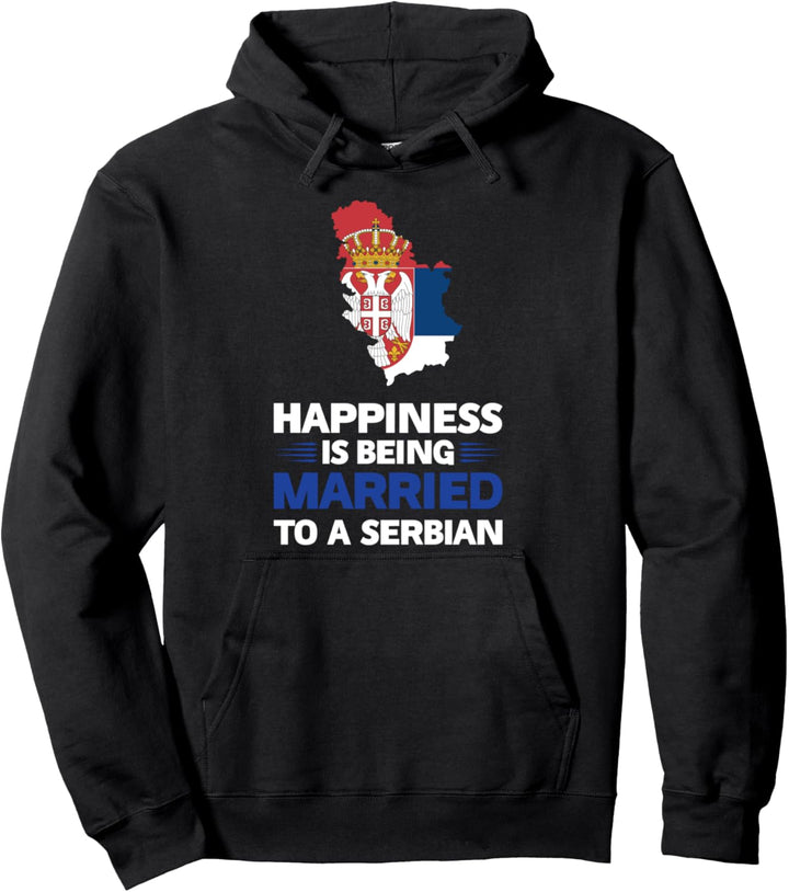 Serbische Flagge Happiness is being serbisch Pullover Hoodie