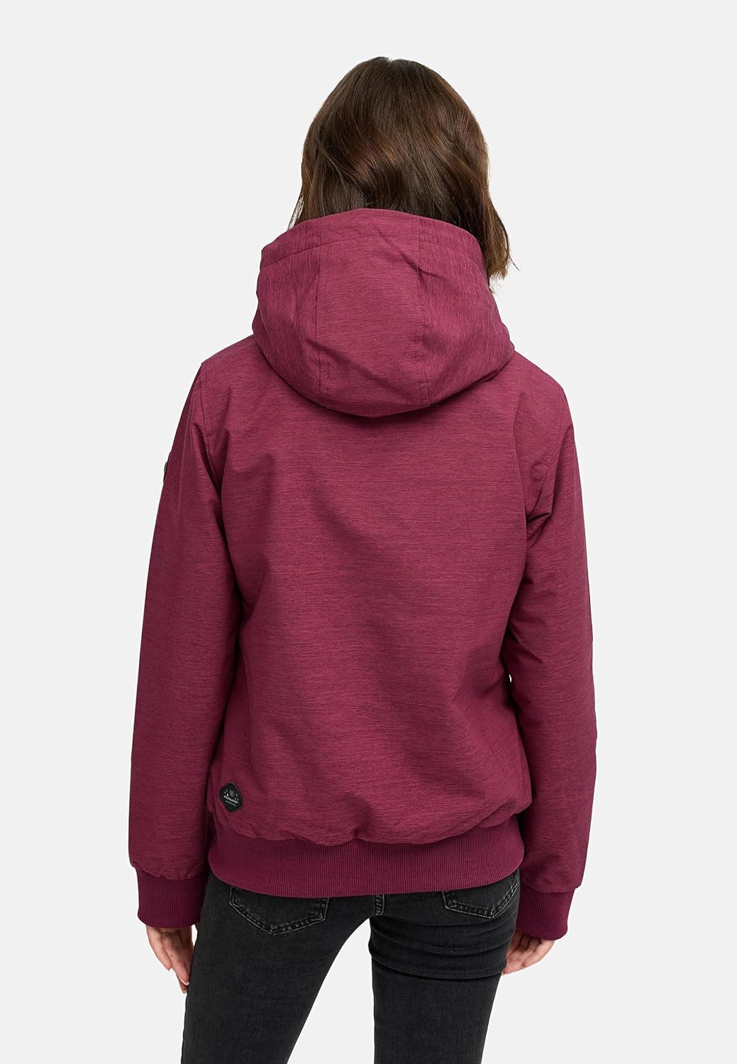 Ragwear Damen warme wasserdichte Winterjacke Outdoorjacke mit Kapuze Nuggie Melange XS-6XL XS Wine25