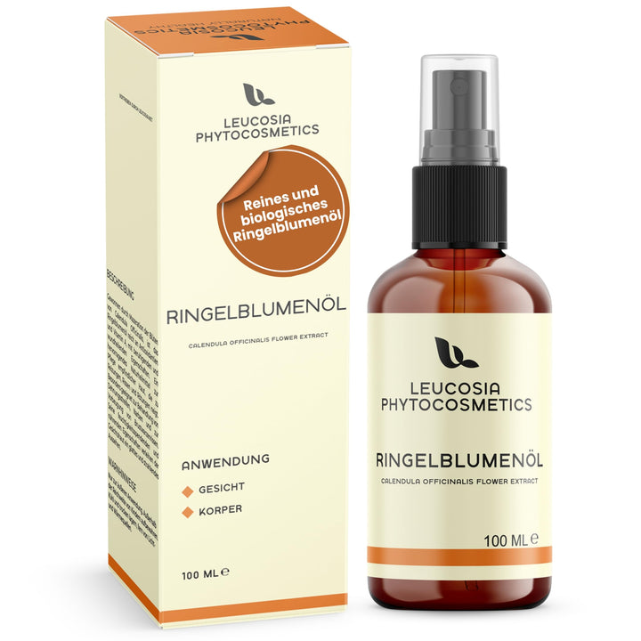 Ringelblumenöl, 100 ml, Calendula Essenz & Calendula Öl, Regenerierend für Empfindliche Haut, Pflege