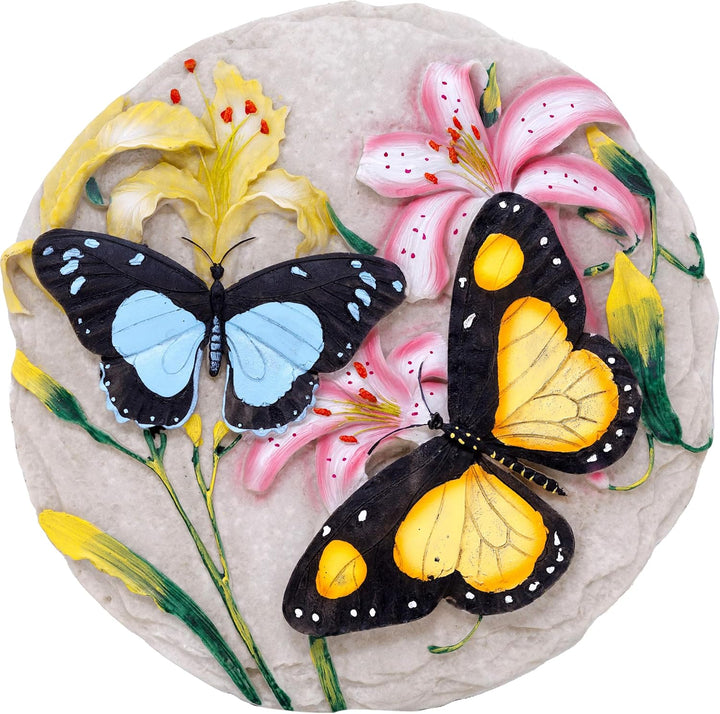 Spoontiques Trittstein, Motiv: Schmetterling mit Blumen Schmetterlinge mit Blumen, Schmetterlinge mi