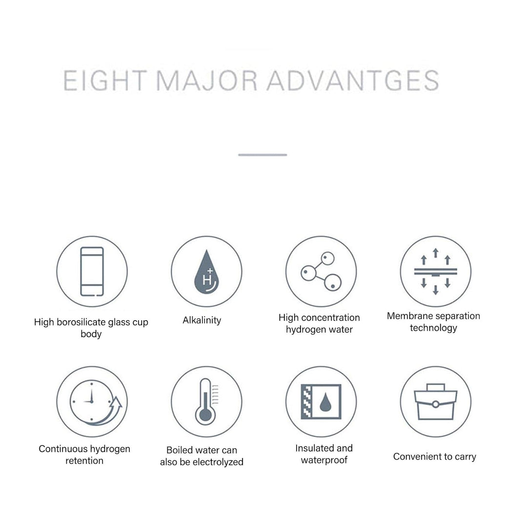 Wasserstoff-Wassergenerator Wasserstoffreiche Wasserflasche Wasserstoff Generator 300 ML 1200 Bis 14