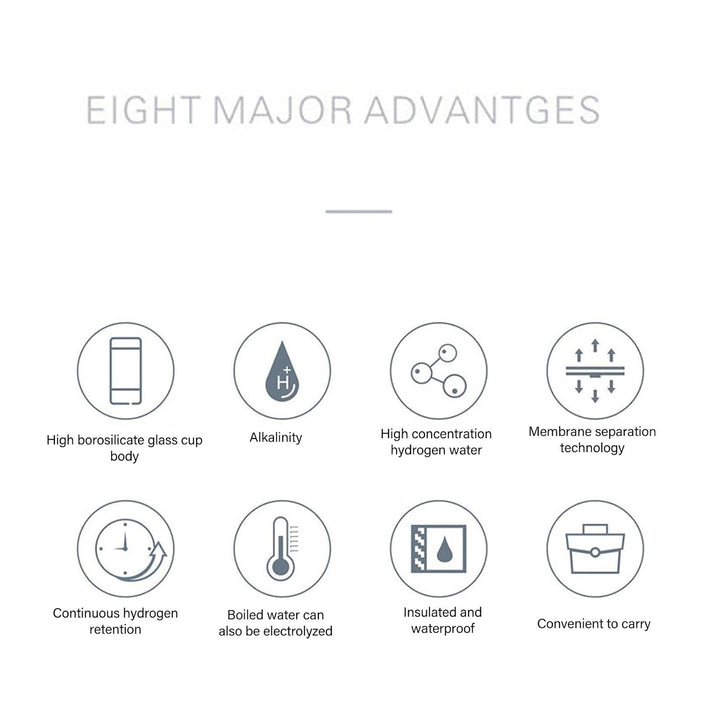 Wasserstoff-Wassergenerator Wasserstoffreiche Wasserflasche Wasserstoff Generator 300 ML 1200 Bis 14
