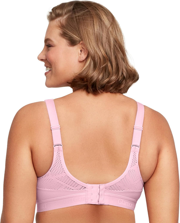 Glamorise Damen Sports Bra, Undurchsichtige 75C Rosa, 75C Rosa