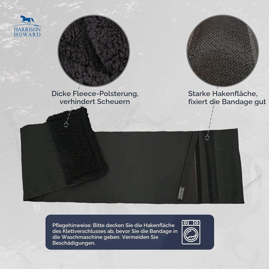 Harrison Howard Sporenschutz Bauchgurt Schutz vor Spuren von Sporen Hautschutz, Schwarz,Grösse XL XL