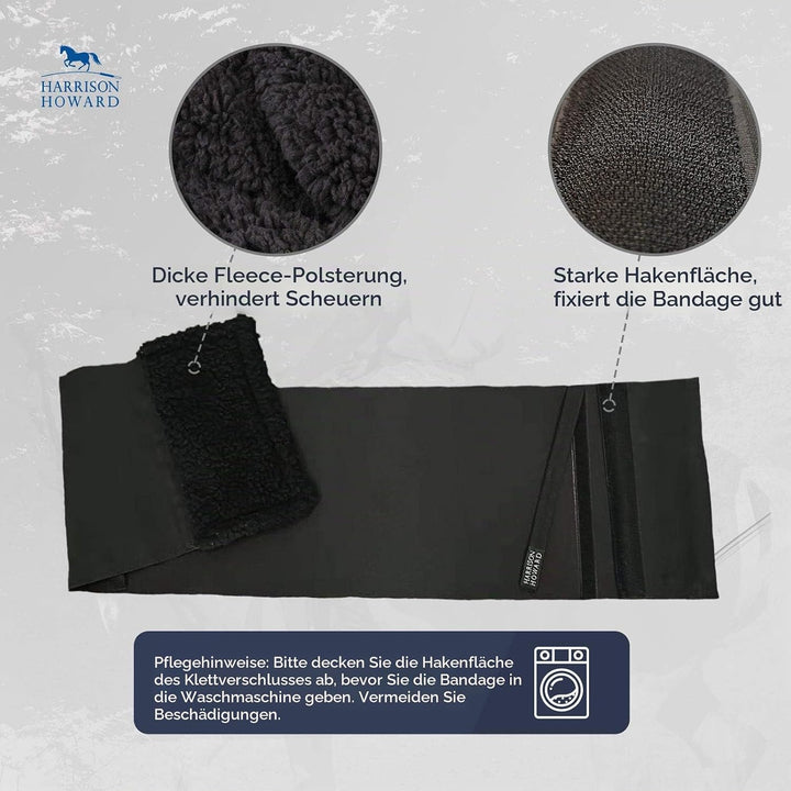 Harrison Howard Sporenschutz Bauchgurt Schutz vor Spuren von Sporen Hautschutz, Schwarz,Grösse XL XL