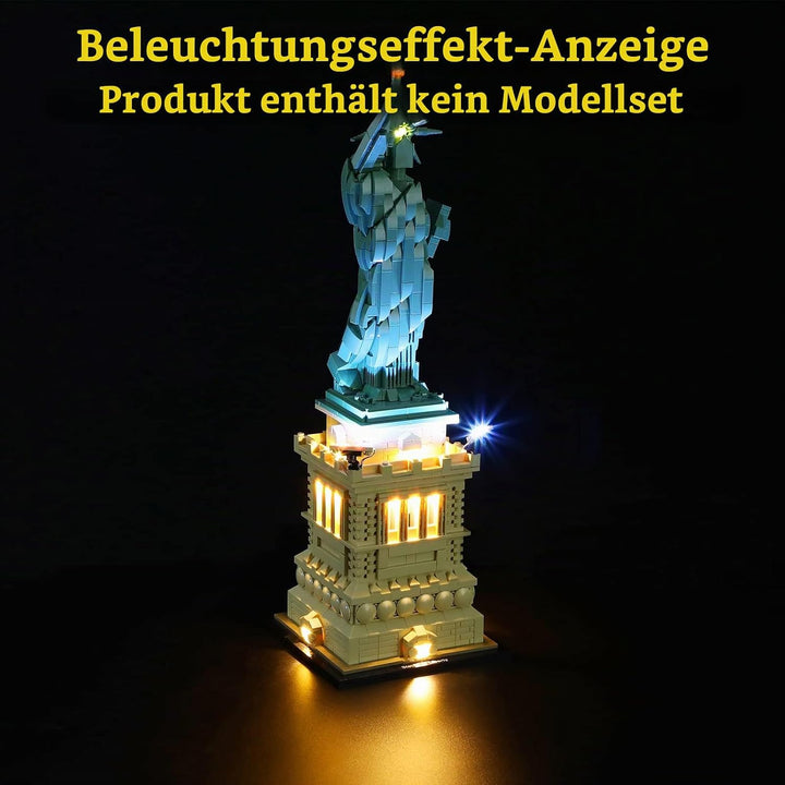 GEAMENT LED Licht-Set (Fernbedienung) Kompatibel mit Lego Freiheitsstatue - Beleuchtungsset für Arch