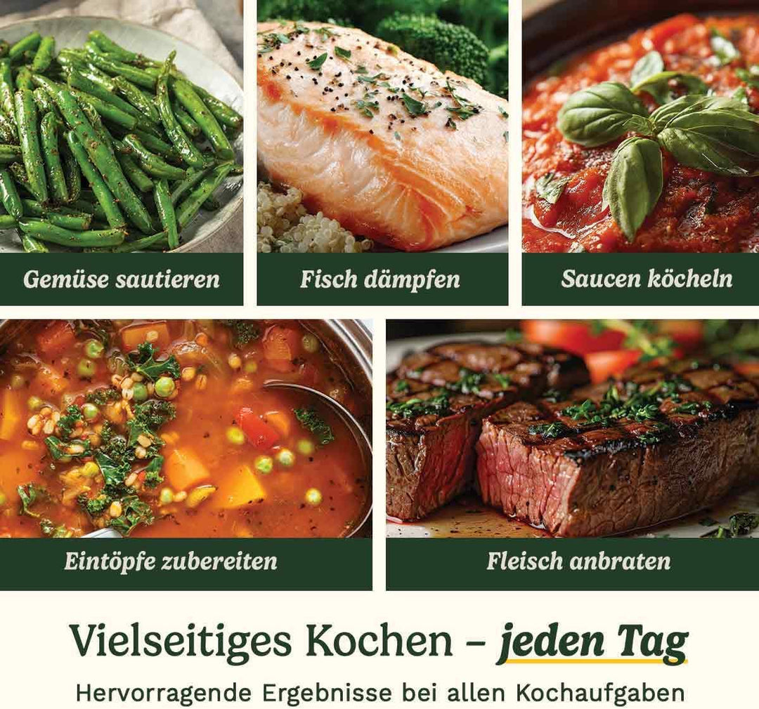 Cuisinart® Ceramica XT Antihaft-Kochgeschirr-Set | 11-teilig: Stielkasserollen, Bratpfannen, Suppent