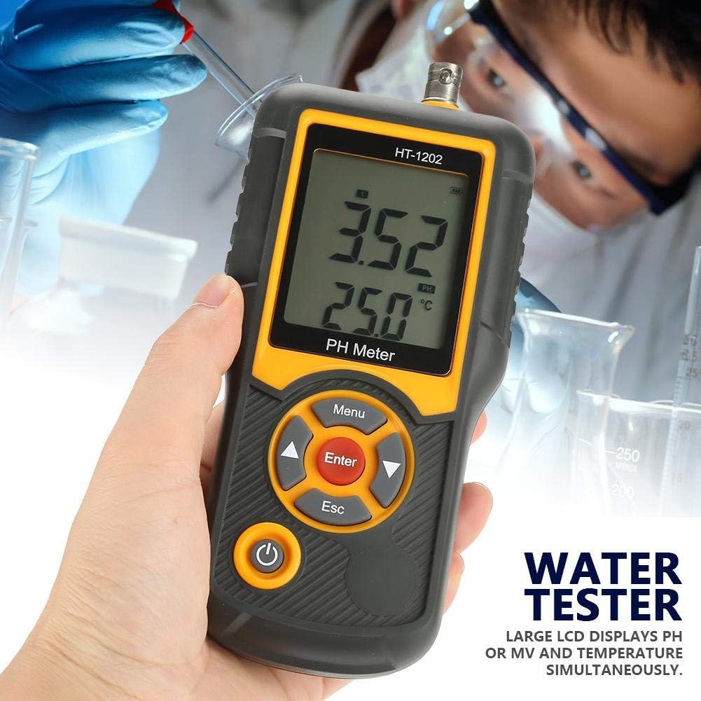Oumefar 0~14PH PH Tester Digitales PH Messgerät Hochpräzises HT 1202 für Wasserquellen