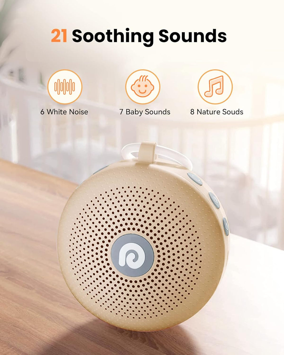 Dreamegg White Noise Machine - D11Max Einschlafhilfe Babys Erwachsene, Portable White Noise Machine