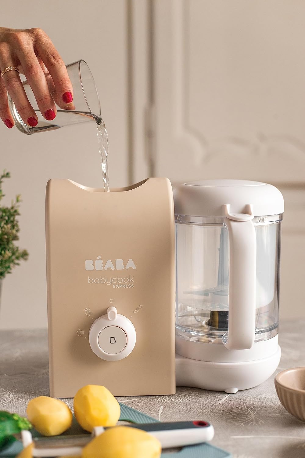 BEABA, Babycook Express, Baby Robot 4 in 1 Mixer/Standmixer, 15 Min. schnelles Kochen, Mixen nach Ma