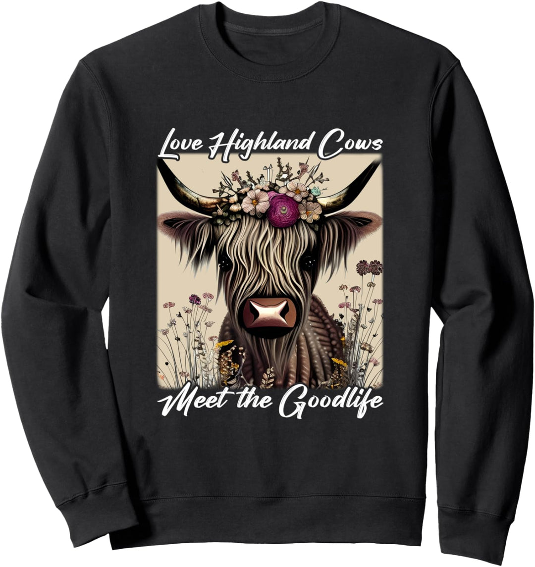 I Hug Highland Cows Highland Heifer Schottisches Rind Sweatshirt