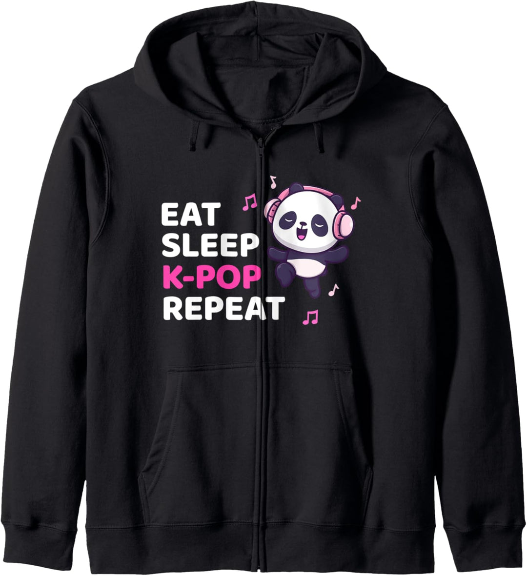 Kpop Shirt Panda, Essen Sie Schlaf K-Pop Wiederholung Kpop Kapuzenjacke
