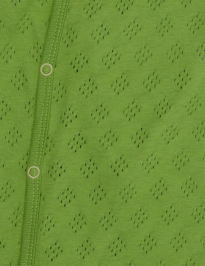 loud + proud Unisex Baby Jacquard Strick, GOTS Zertifiziert Overall, Grass