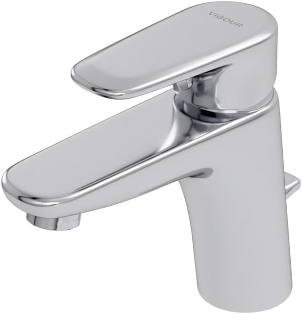 VIGOUR derby V3 style Einhand-Waschtischarmatur Chrom – Einhebelmischer für Waschbecken – inkl. Abla