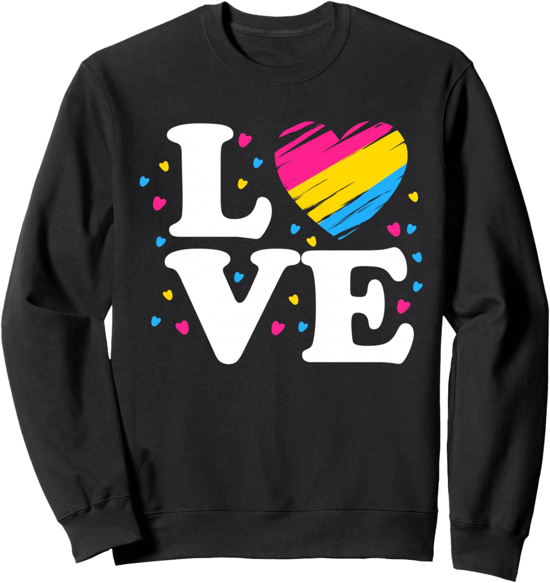 Genderfluid Pan Flagge Liebe LGBTQ Queer Geschenk Pansexuell Sweatshirt