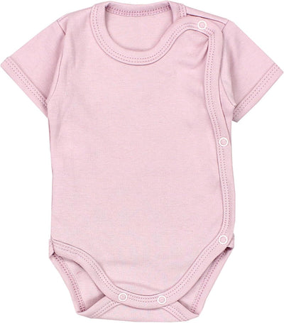 TupTam Unisex Baby Kurzarm Wickelbody 5er Pack 56 Lila Rosa Puderrosa Altrosa Mintgrün, 56 Lila Rosa