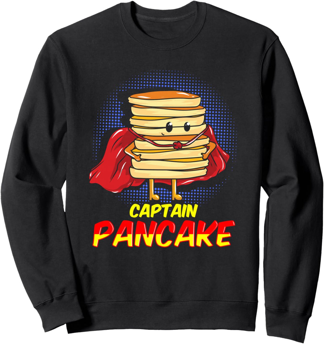 Lustiges Superhero Captain Pancake Superheld Sweatshirt