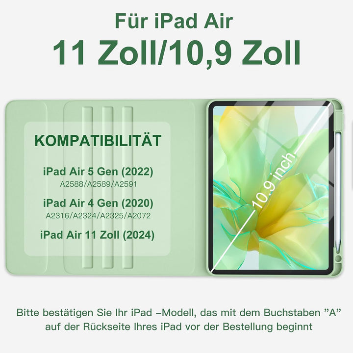 Vobafe Hülle mit Tastatur für iPad Air 11 Zoll M4 2026/M3 2025/M2 2024, iPad Air 5 4 2022 2020 10,9"