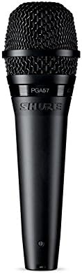 Shure PGA57 Dynamisches Instrumentenmikrofon mit Nierencharakteristik, inkl. XLR-Kabel Schwarz PGA57