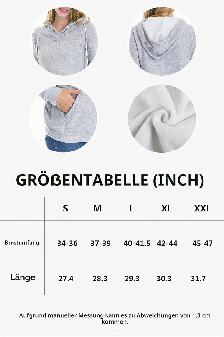 Smallshow Stillanzug Mutterschaft Fleece Stillpullover Stilloberteil Umstandsmode Hoodie Sweatshirt