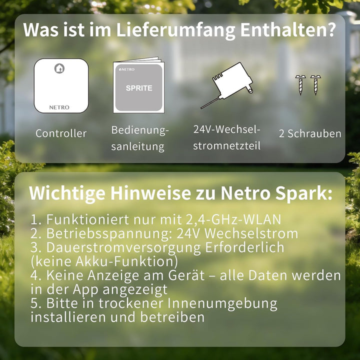 Netro Smart-Sprinkler-Controller, Wireless-LAN, Wetter Aware, Remote Access, 6 Zone, Kompatibel mit