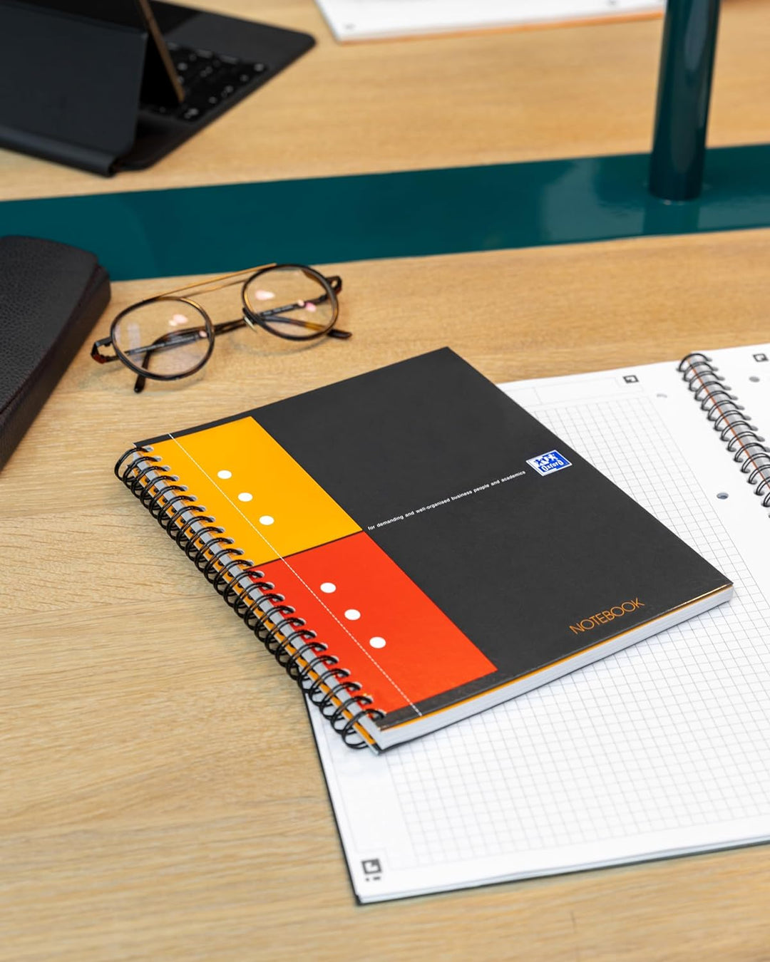 Oxford Notebook International A5, kariert, 160 Seiten, stabiler Kartondeckel, 5 Stück A5 5 Stück kar