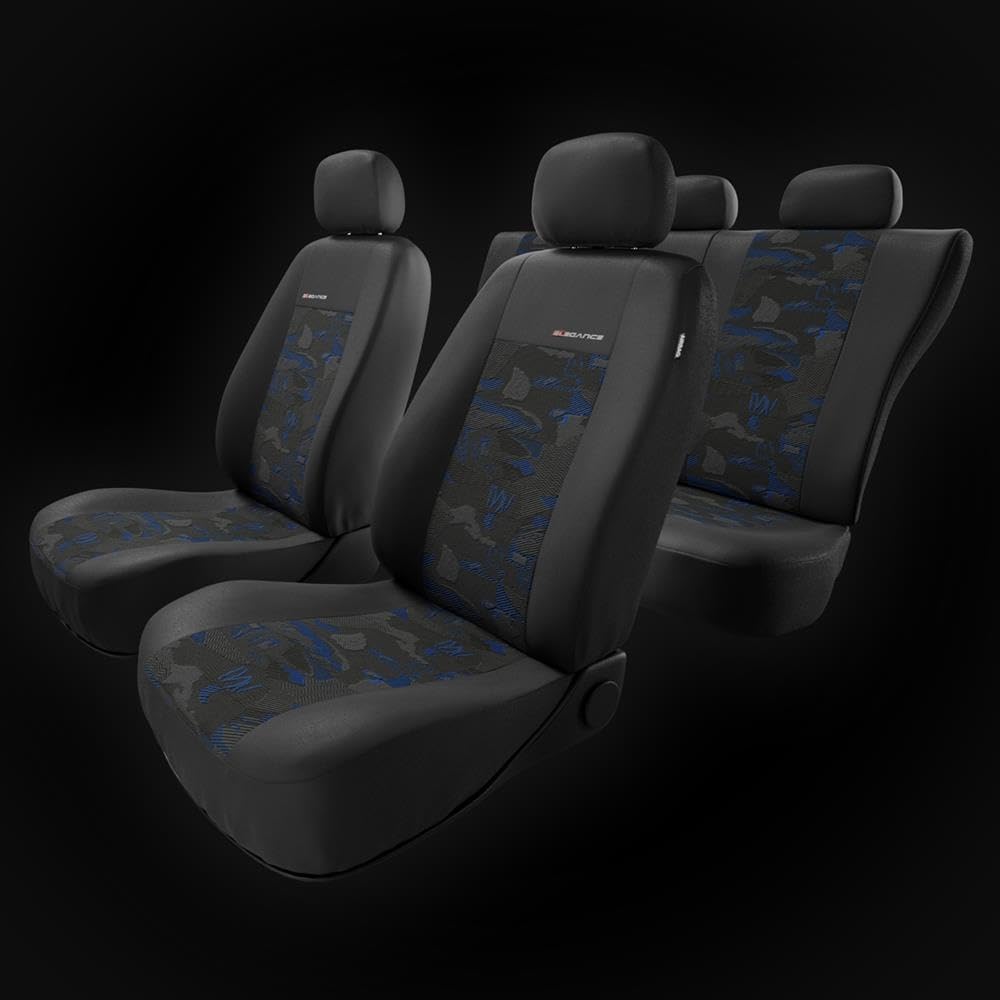 Mossa Sitzbezüge passend für Mercedes A Klasse W168 W169 (1997-2012) UNE-BL Blau UNE-BL Full Set, Bl