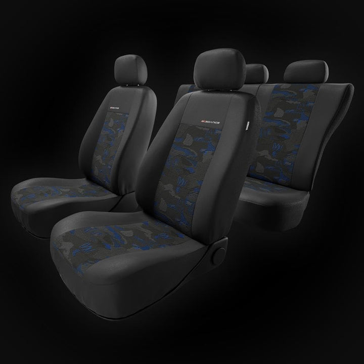 Mossa Sitzbezüge passend für Mercedes A Klasse W168 W169 (1997-2012) UNE-BL Blau UNE-BL Full Set, Bl