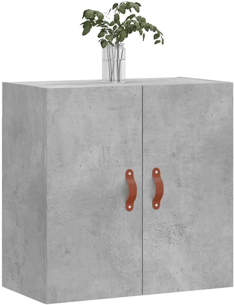 prissent Wandschrank Betongrau 60x31x60 cm Holzwerkstoff Schrank Wandmontage Wohnzimmer Schlafzimmer