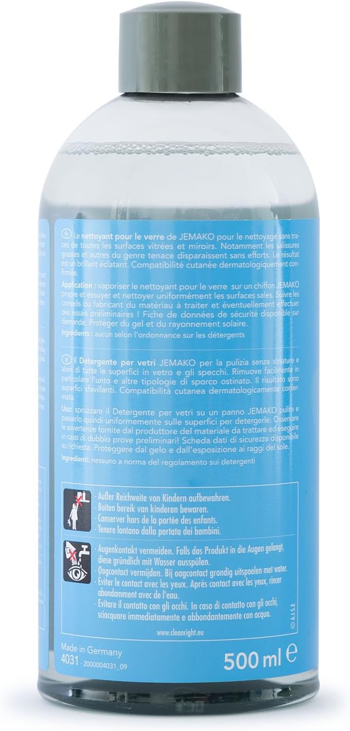 Jemako Glas-Aktivschaum ECO Plus 500ml inkl. Profituch 35x40 cm, Schaumpumpe und Wäschenetz
