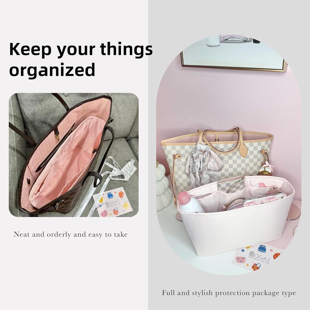 DGAZ Seide Handtasche Organizer für LV Neverfull PM/MM/GM, Taschenorganizer Tasche in Tasche Organiz