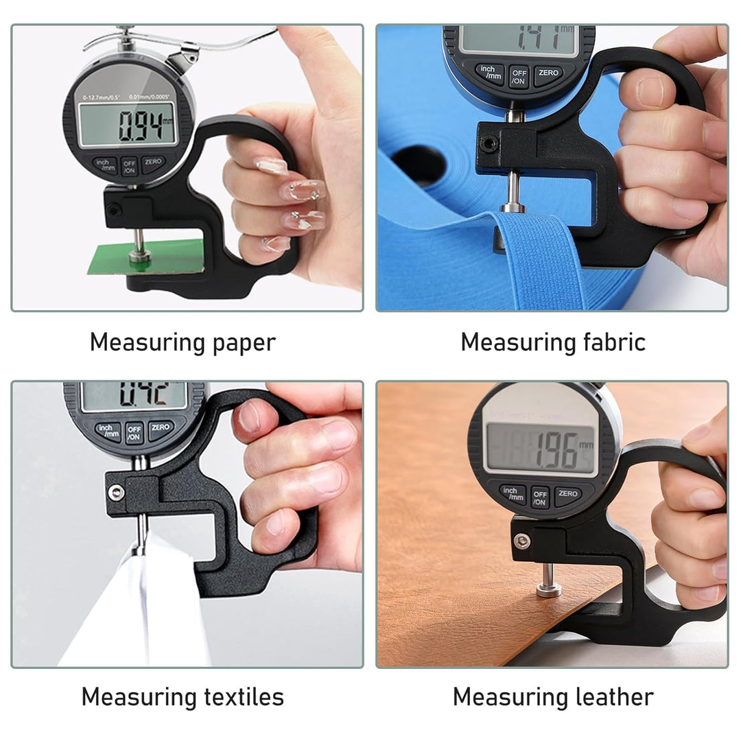 Digitales Dickenmessgerät 0-12,7 Mm Messbereich, Tragbarer Digitaler Dickenmessstreifen, Genauigkeit