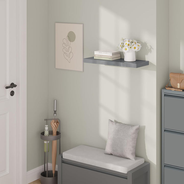 WOLTU Wandregal Set von 3 Regalen Wandboard Freischwebend Schweberegal CD DVD Regal Bücherregal Holz