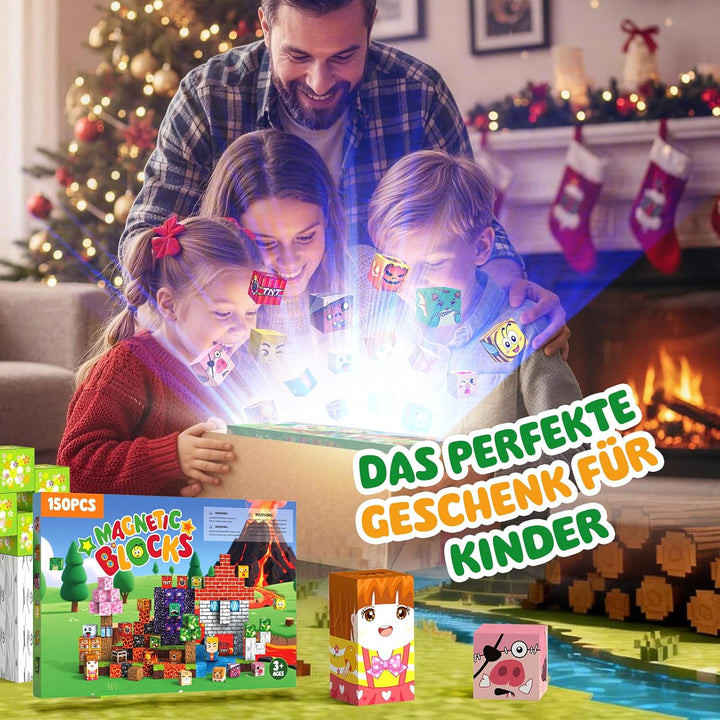 Magnetische Bausteine 150 PCS 2CM Magnetbausteine für Kinder ab 3 Jahre Blocks, Montessori Spielzeug